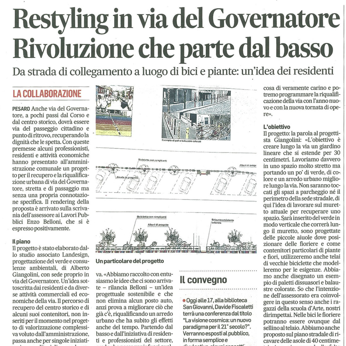 pubblicazione Restyling via del Governatore